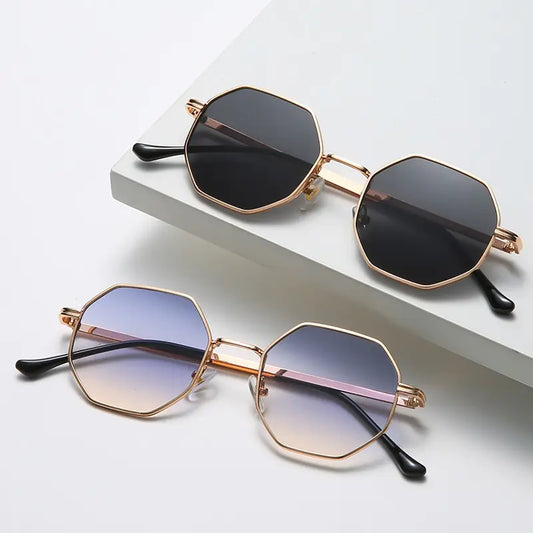 Vintage-Inspired Octagon Sunglasses