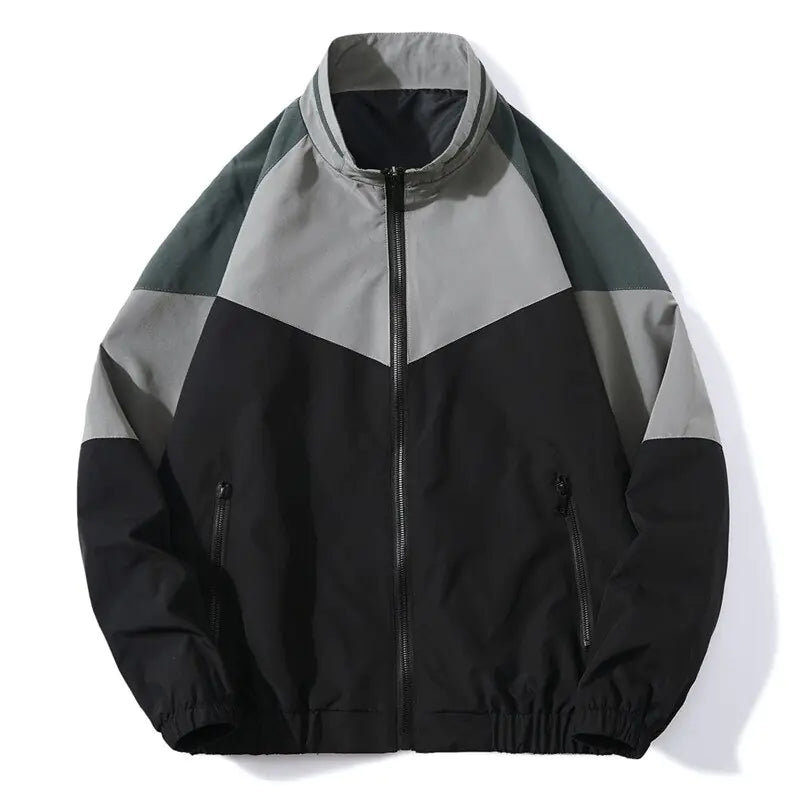 Color Block Windbreaker Jacket