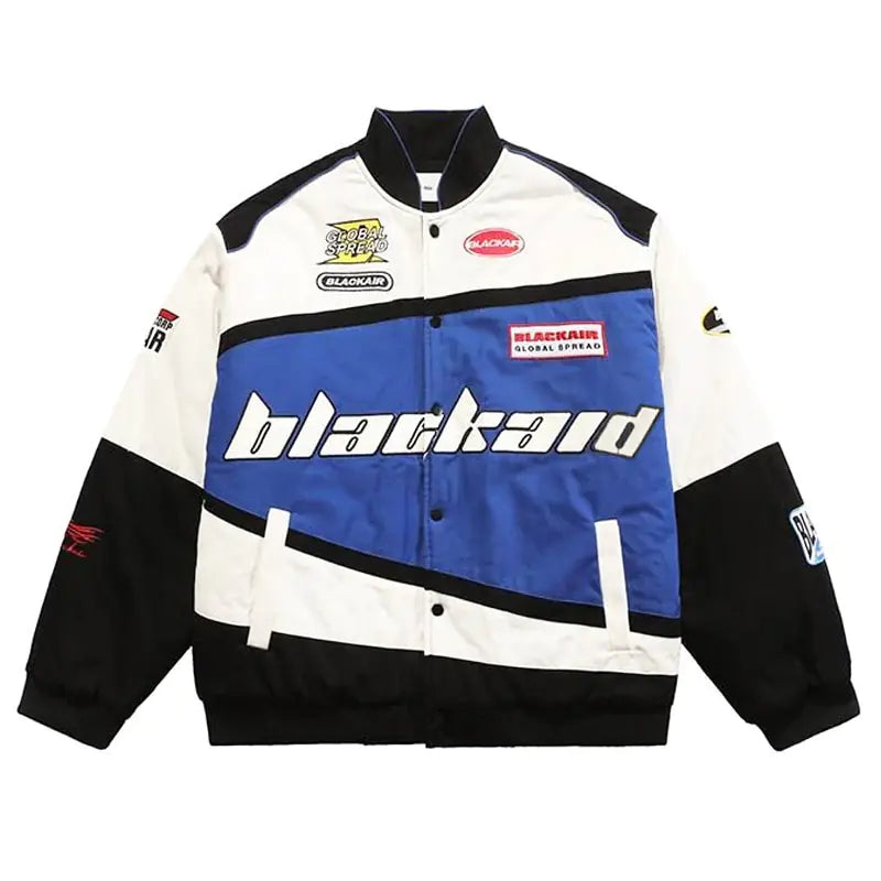 Blue and Black Racing Inspired Jacket