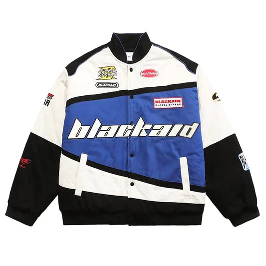 Blue and Black Racing Inspired Jacket