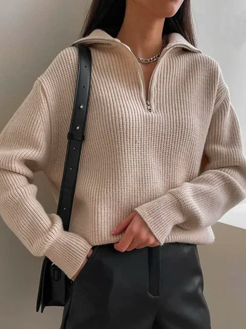 Elegant Edge Quarter-Zip Turtleneck