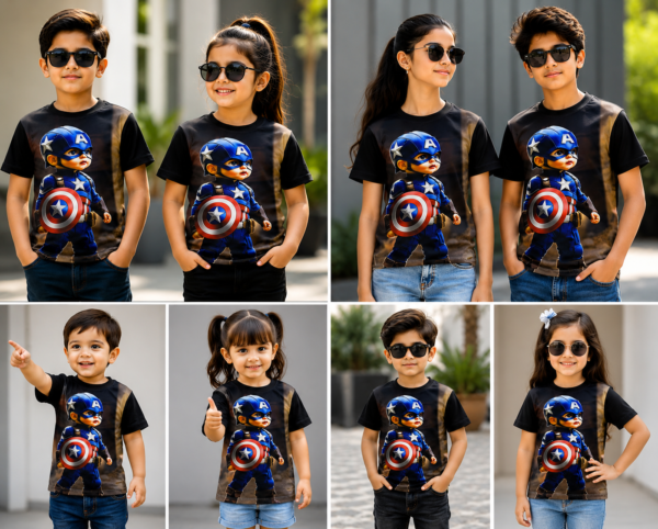 Kids Superhero Graphic T-Shirt for Boys & Girls | Trendy Kids Wear