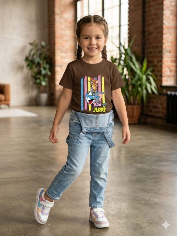 Tom & Jerry Kids Graphic T-Shirt – Brown