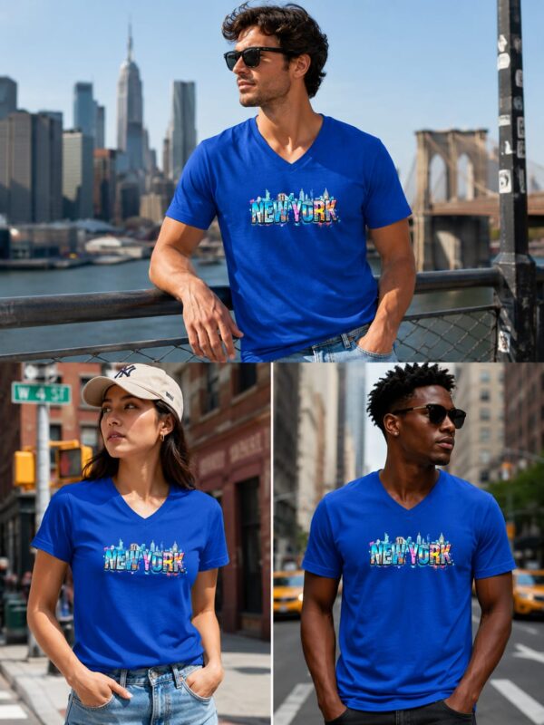 New York Graphic V-Neck T-Shirt
