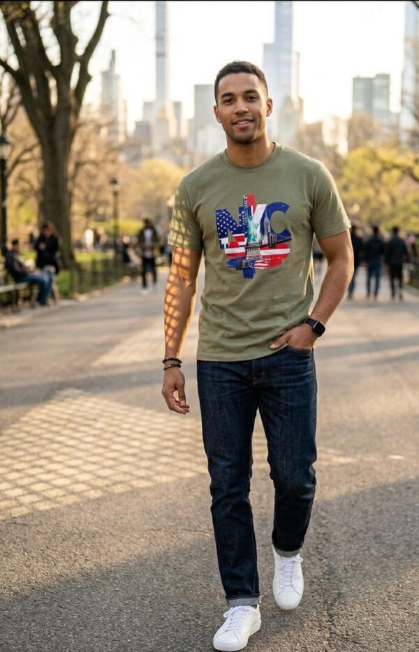 The NYC Heritage Graphic Tee – Olive Green